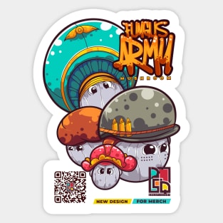 Fungus Cartoon Character Sticker